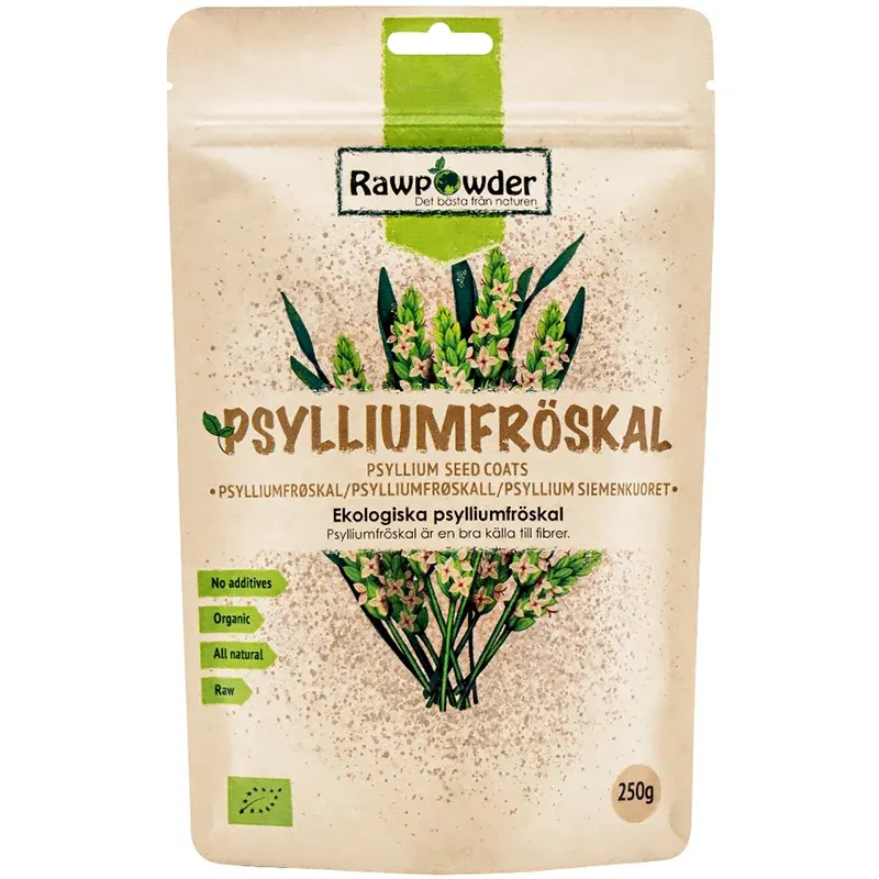 Rawpowder Psylliumfröskal 250 g Rawpowder