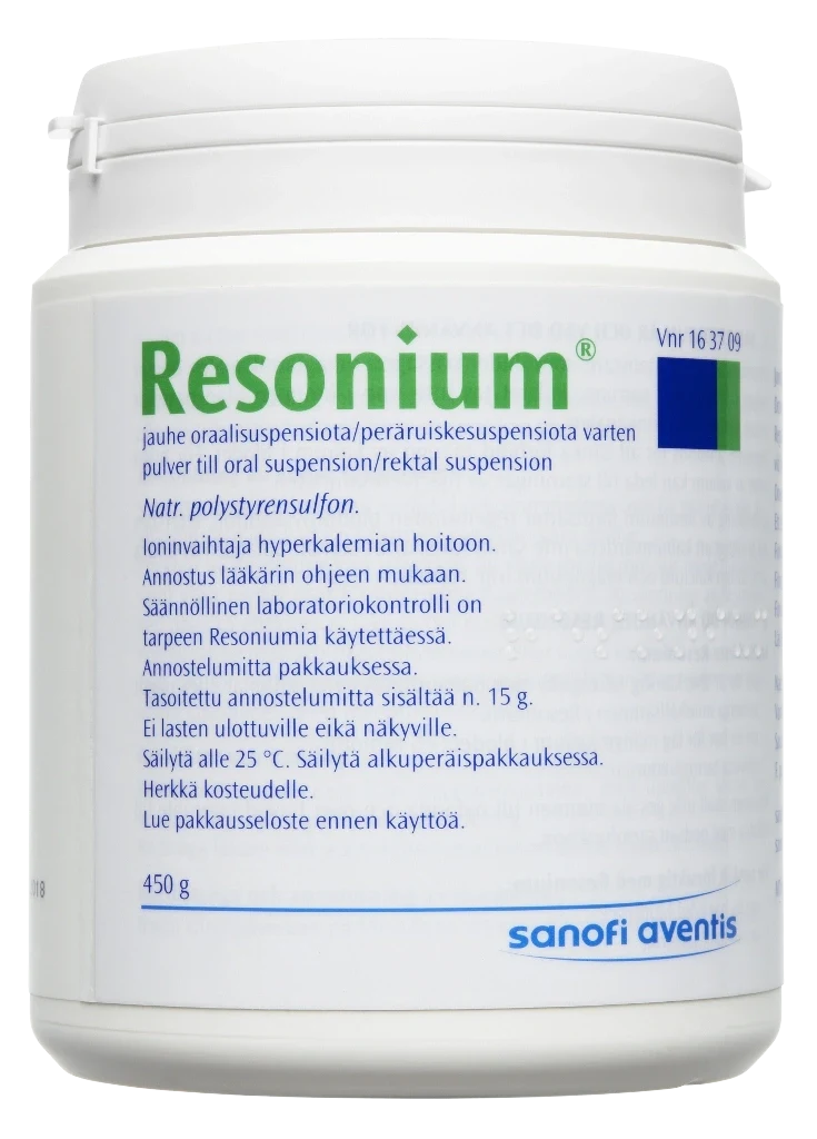 Resonium Pulver till oral/rektal suspension Burk, 450g 