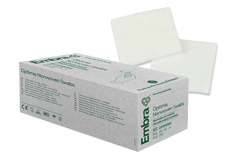 Embra Kompress Nonwoven 4L10x10cm disp.box osteril 150 st Embra