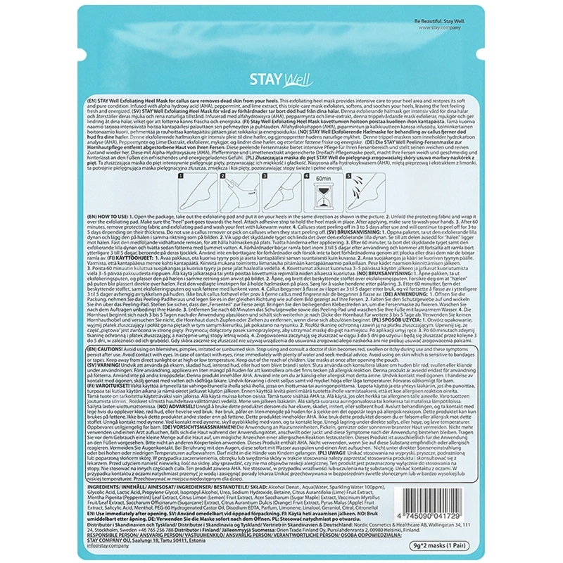 Stay Well Exfoliating Heel Mask Peppermint & Lime 1 par Stay Well