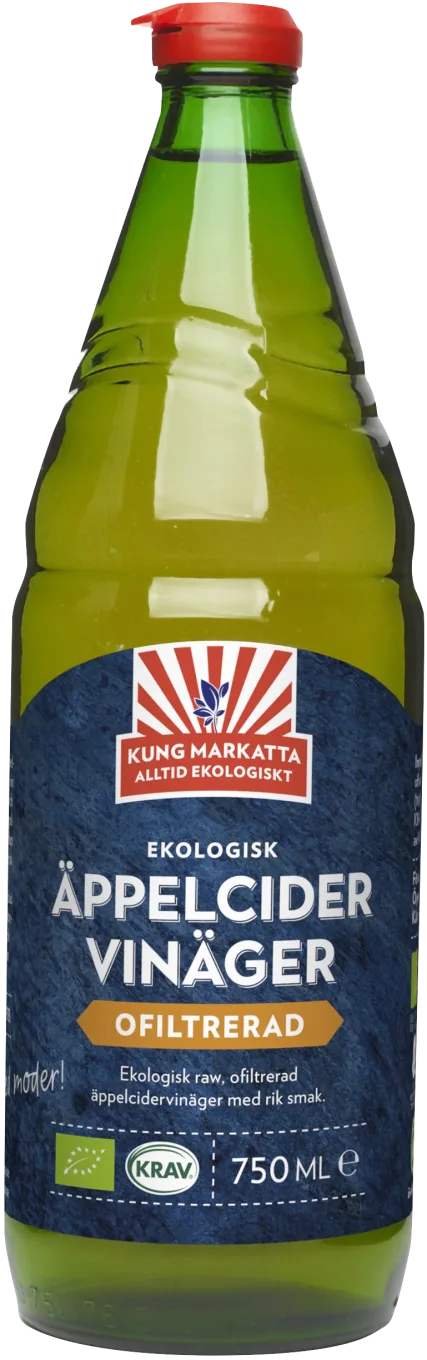 Kung Markatta Äppelcidervinäger Ofiltrerad Krav 750 ml Kung Markatta