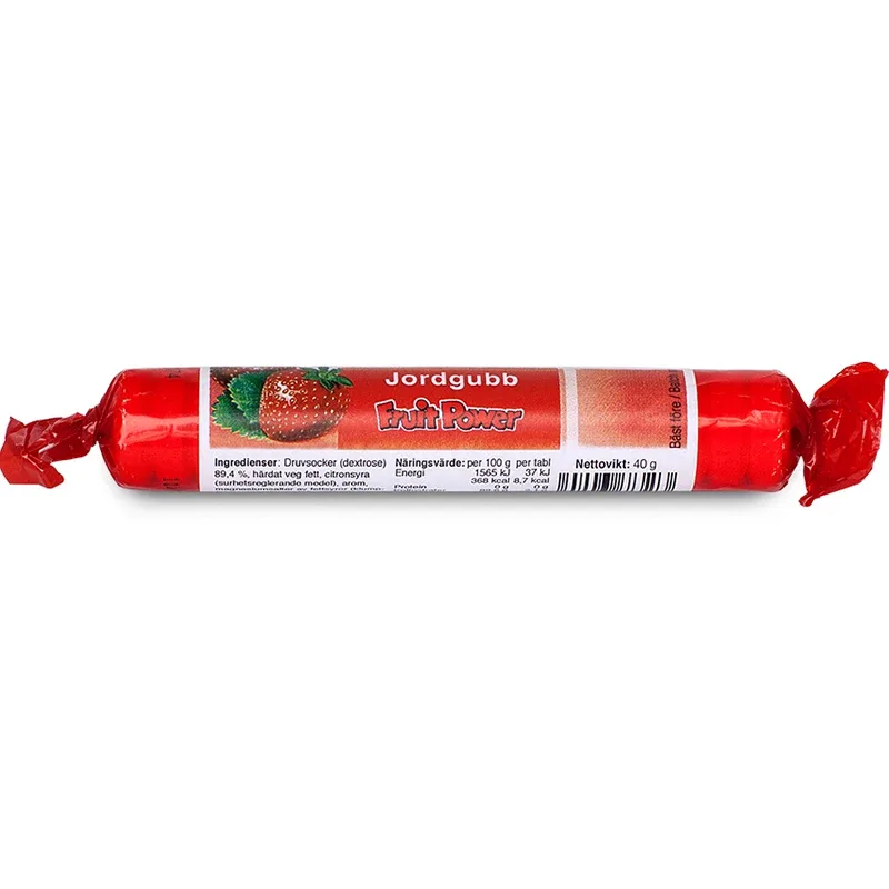 FruitPower Druvsocker Jordgubb Rulle 17 st FruitPower