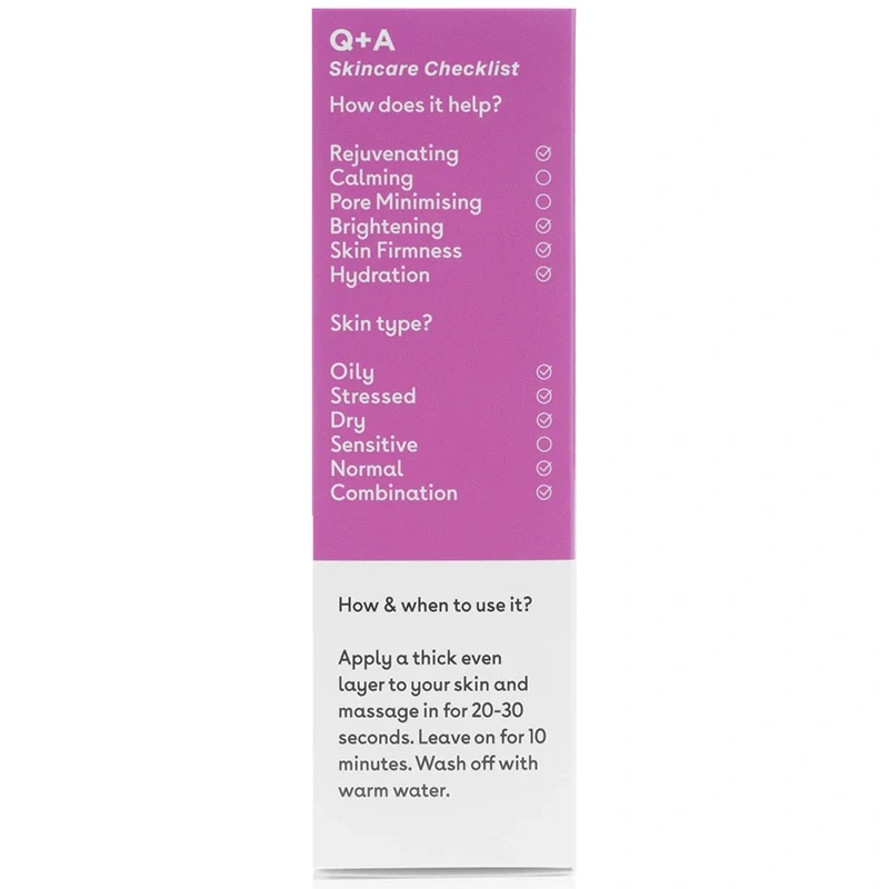 Q+A Vitamin A.C.E Warming Gel Mask 75 ml Q+A