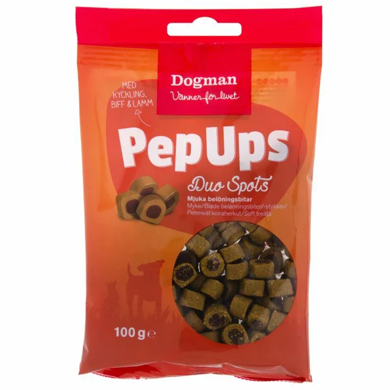 Dogman Pep Ups Duo Spots 100 g Dogman