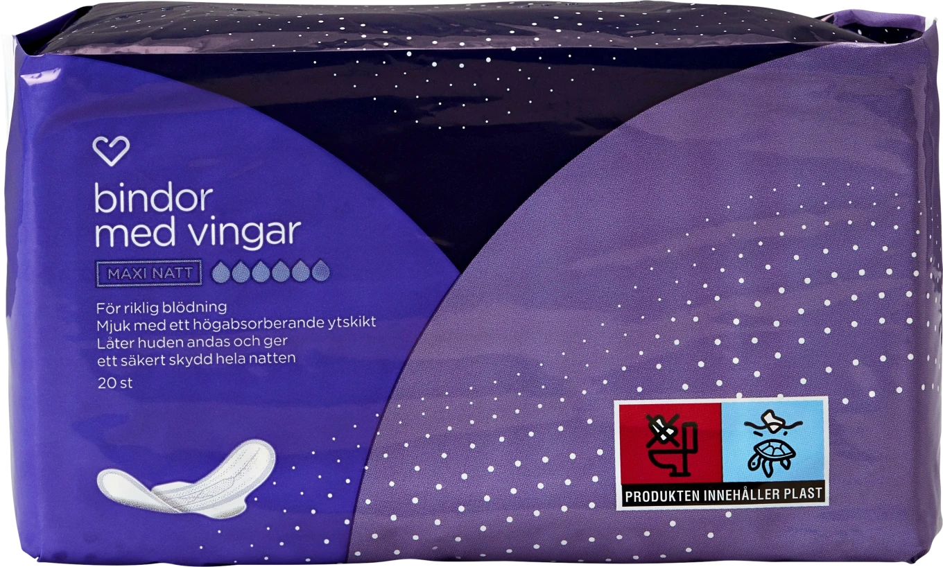 Hjärtats Bindor med vingar Natt 20 st Hjärtats