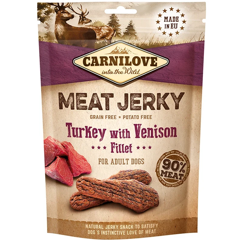 Carnilove Jerky Turkey with Venison Fillet 100 g Carnilove