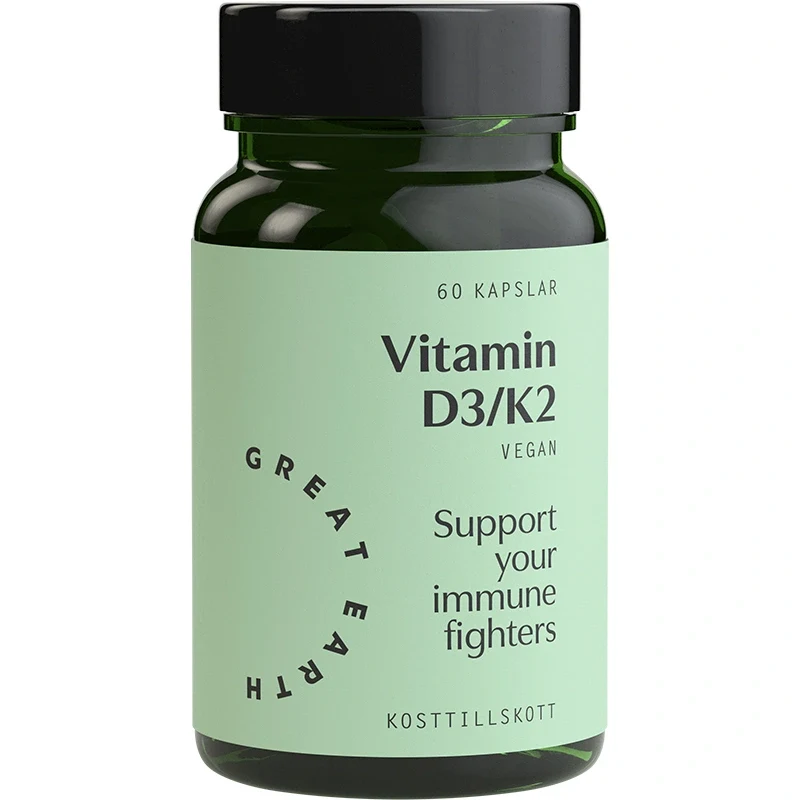 Great Earth Vitamin D3/K2 60 kapslar Great Earth