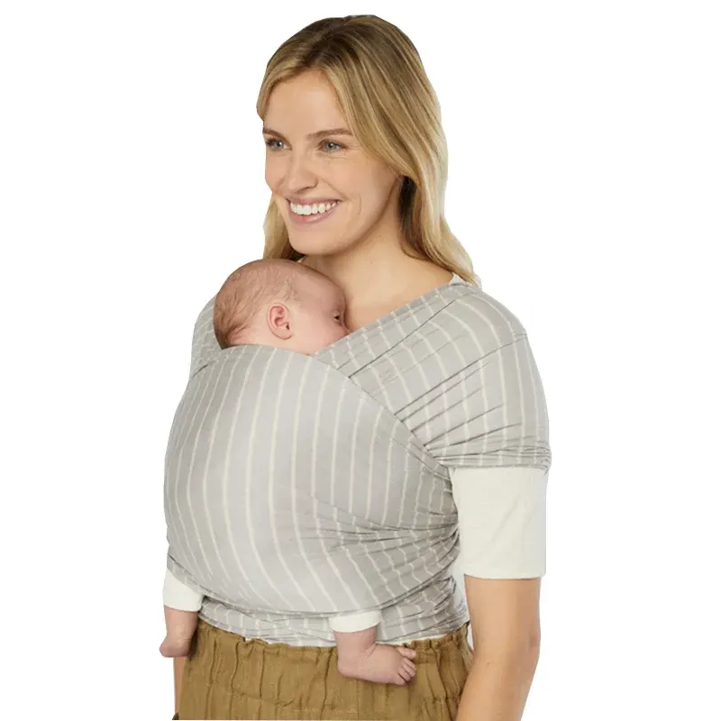 Ergobaby Aura Wrap Knit Grey Stripes Ergobaby