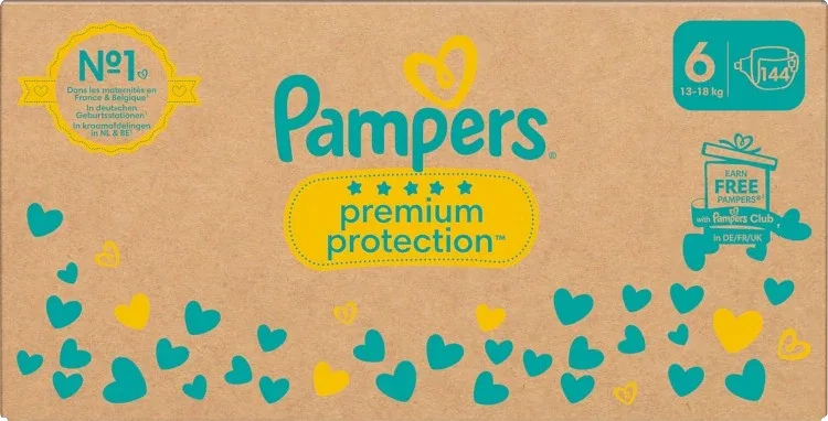 Pampers Premium Protection S6 13kg+ 144st Pampers