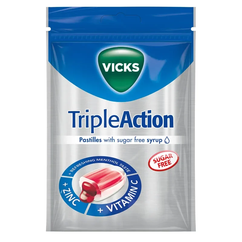 Vicks Triple Action Sugar Free 72 g Vicks