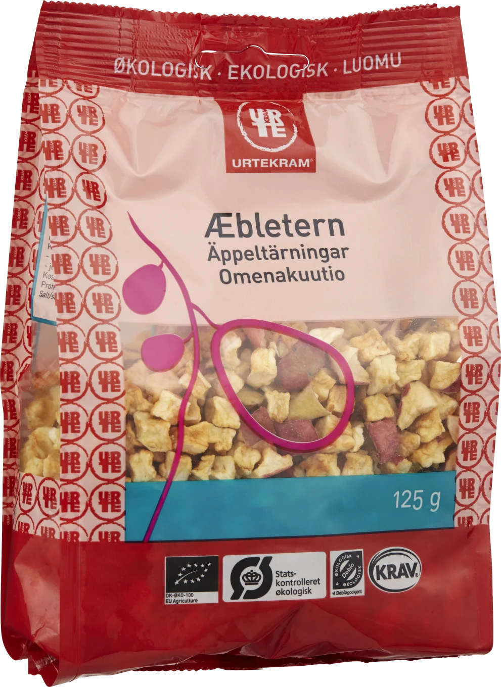 Urtekram Äppeltärningar Eko 125 g Urtekram