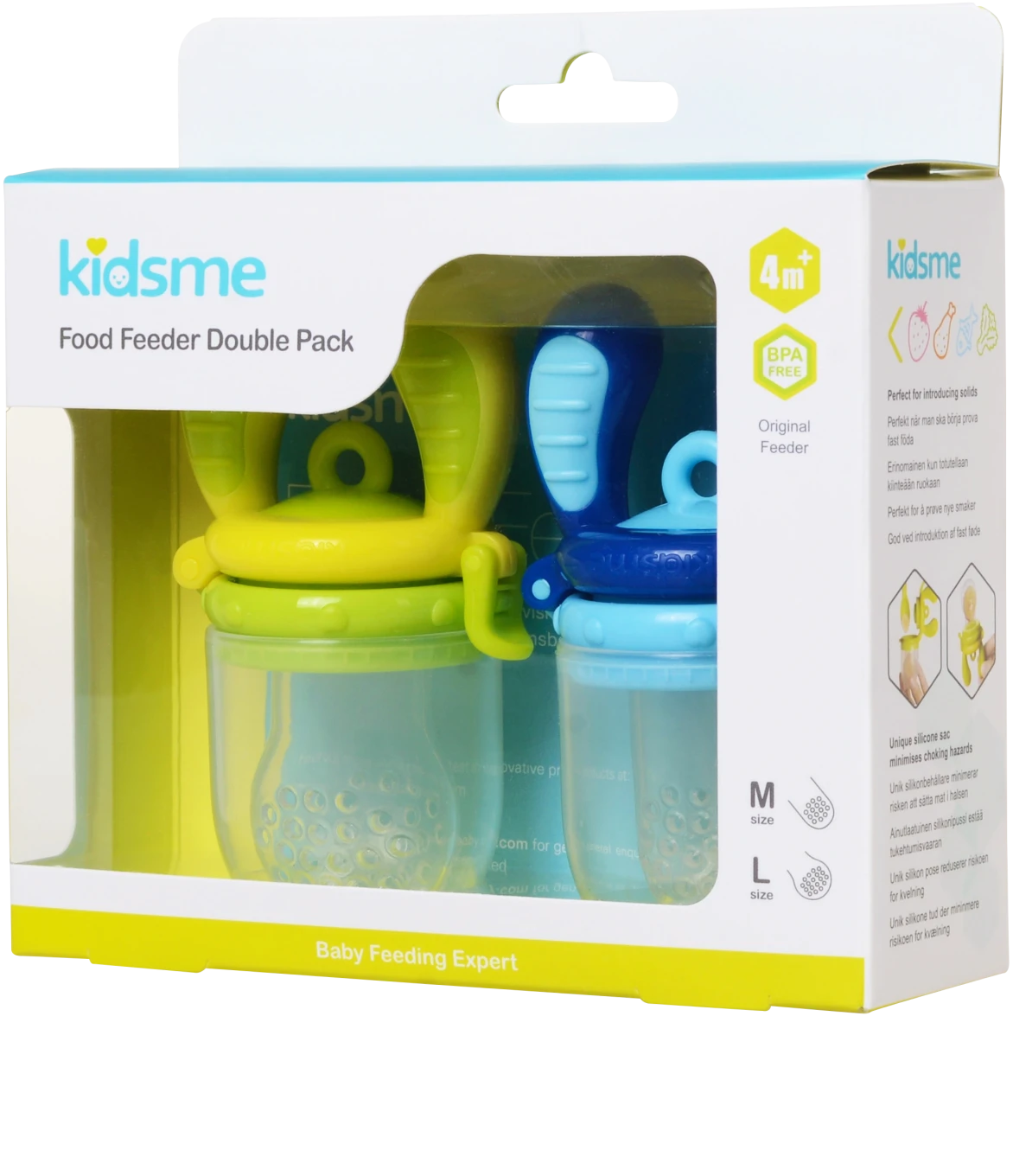 Kidsme Food Feeder 2-pack Lime/Aquamarine Kidsme