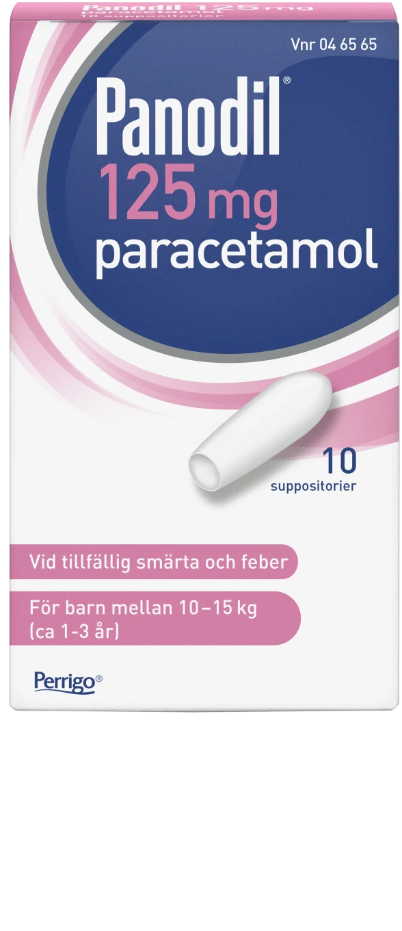 Panodil suppositorium 125 mg 10 st Panodil