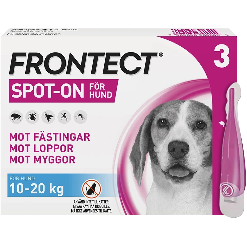 Frontect 10-20 kg Spot-on, lösning Spot-on applikator, 3st (3x2ml) Frontline