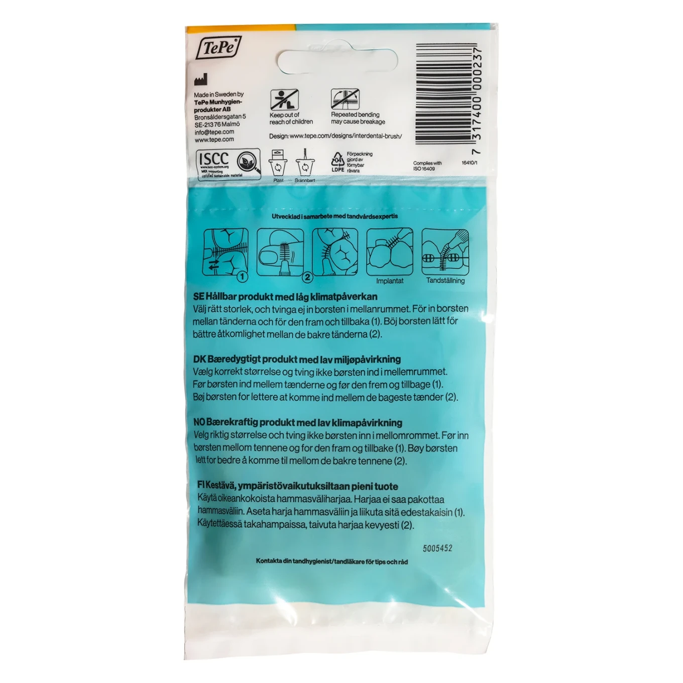 TePe Mellanrumsborste 0,4 - 1,3 mm 8 st 0,7 mm TePe