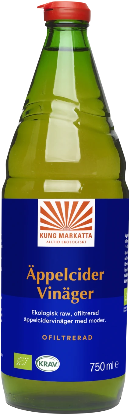 Kung Markatta Äppelcidervinäger Ofiltrerad Krav 750 ml Kung Markatta