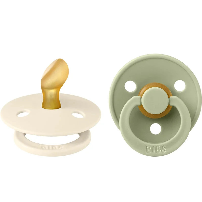 BIBS Colour Latex Anatomical Ivory/Sage 2-pack Size 1 Bibs