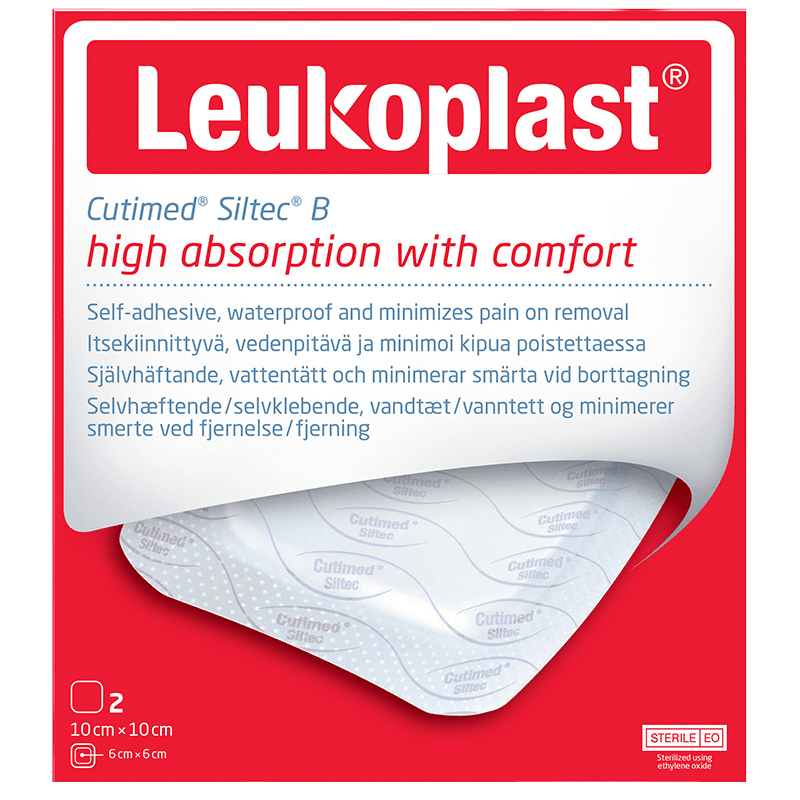 Leukoplast Cutimed Siltec B 10x10 cm 2 st Leukoplast