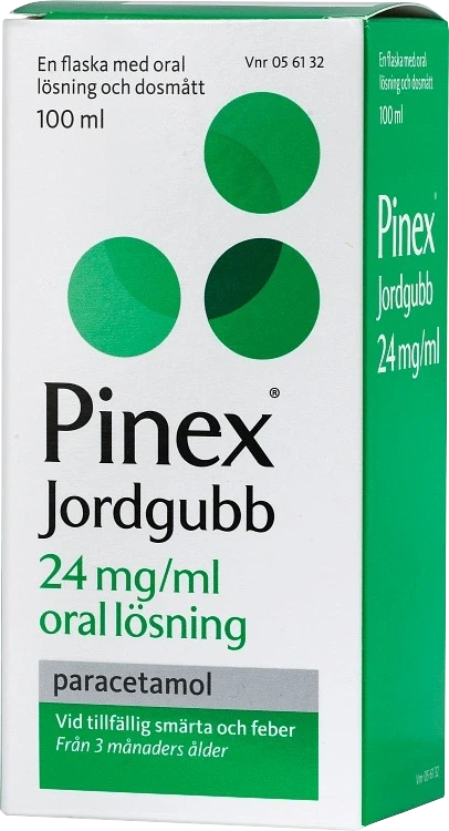 Pinex Jordgubb oral lösning 24 mg/ml 100 ml Pinex