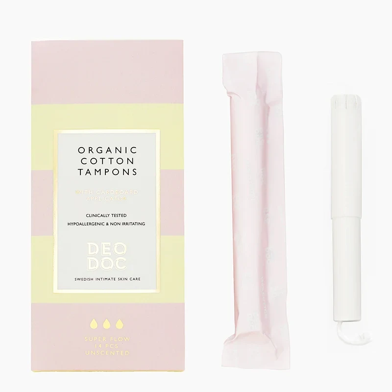 DeoDoc Ekologisk Bomullstampong Super med Applikator 14 st DeoDoc
