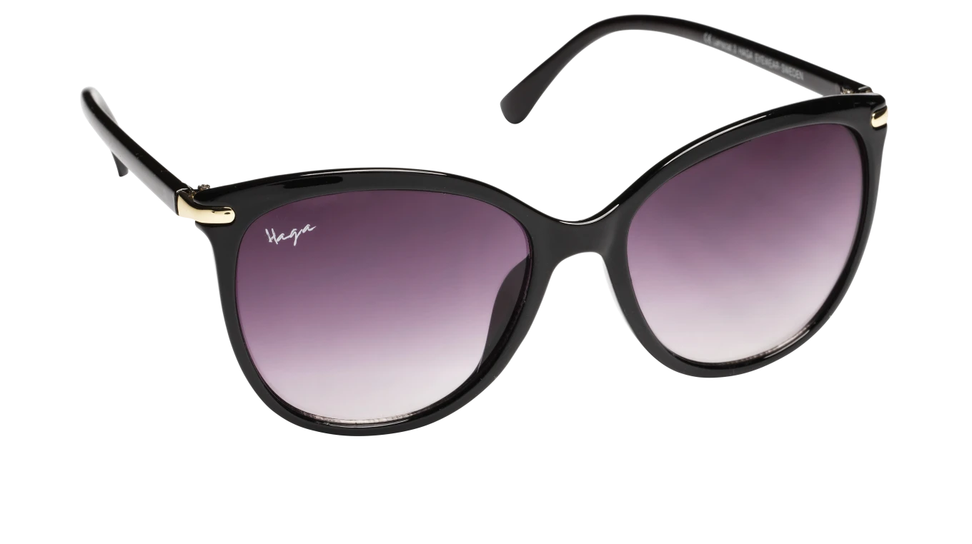 Haga Eyewear Solglas Athens Black Grad Purple Lens 1par Haga Optik