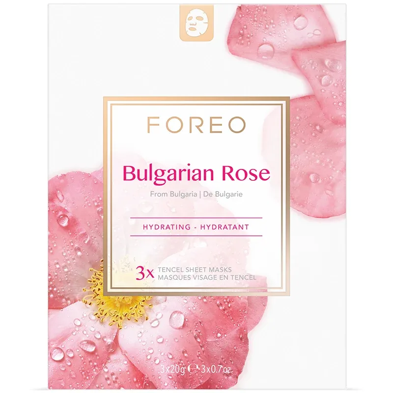 FOREO Farm To Face Bulgarian Rose Sheet Mask 3 st Foreo
