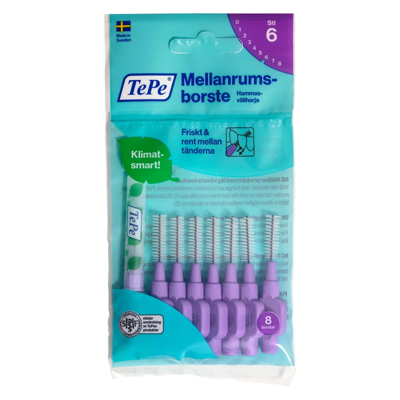 TePe Mellanrumsborste 0,4 - 1,3 mm 8 st 1,1 mm TePe