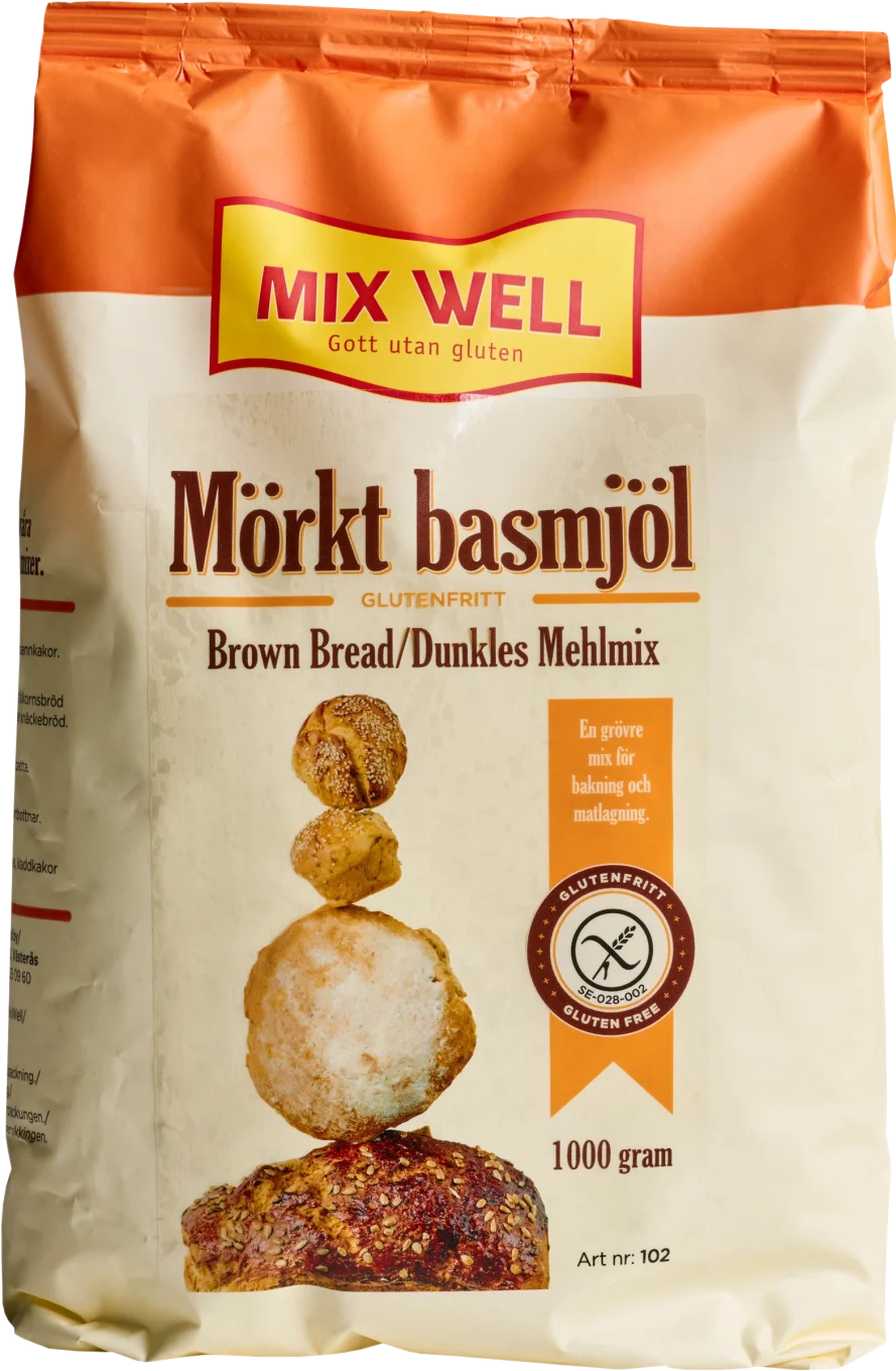 MixWell Mörkt Basmjöl Glutenfritt 1000 g MixWell