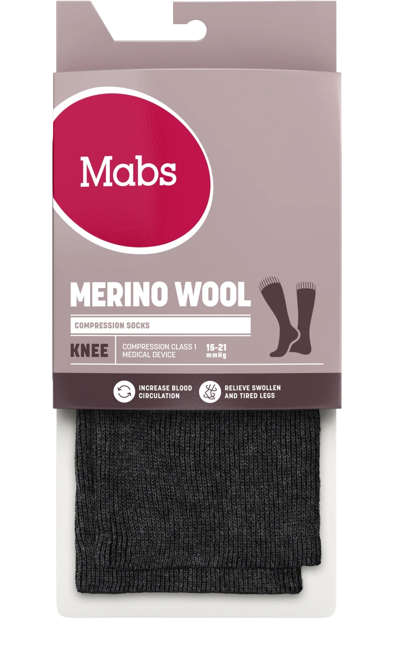 Mabs Wool Knee Black 1 par M Mabs