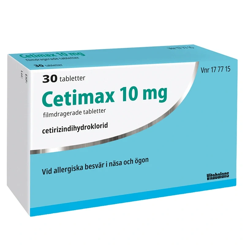 Cetimax Filmdragerad tablett 10mg Blister, 30tabletter Cetimax