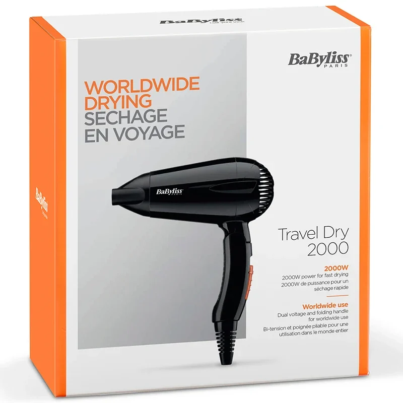 BaByliss Hårfön Travel Dry 2000 5344E BaByliss