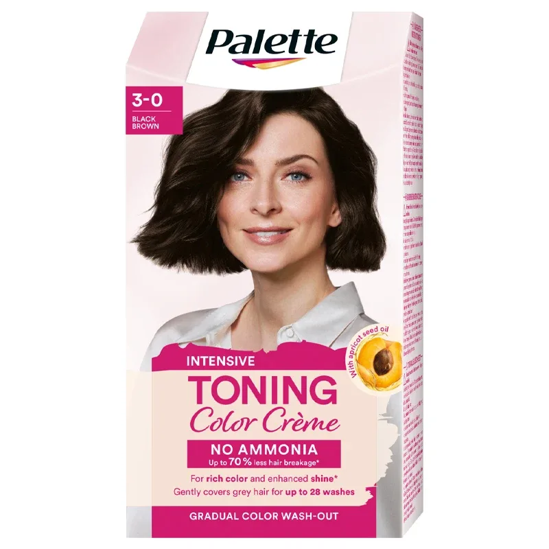 Schwarzkopf Palette Intensive Toning Color Creme 3-0 Black Brown Palette