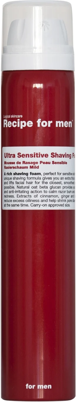 Recipe for Men Ultra Sensitive Shaving Foam 100 ml Recipe for Men