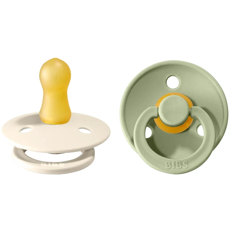 BIBS Colour Latex Size 1 Ivory/Sage 2-pack Bibs