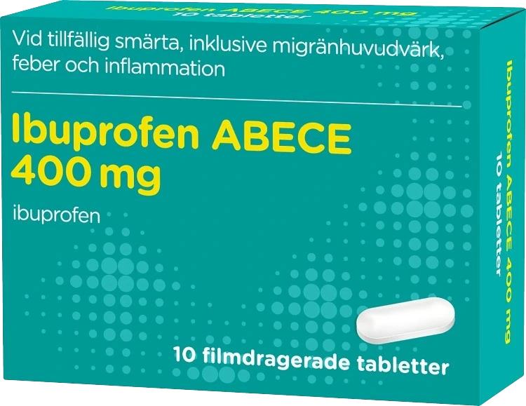Ibuprofen ABECE 400 mg 10 filmdragerade tabletter ABECE