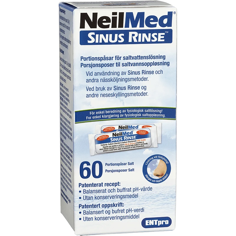 NeilMed Sinus Rinse 60 saltpåsar för Nässköljare NeilMed