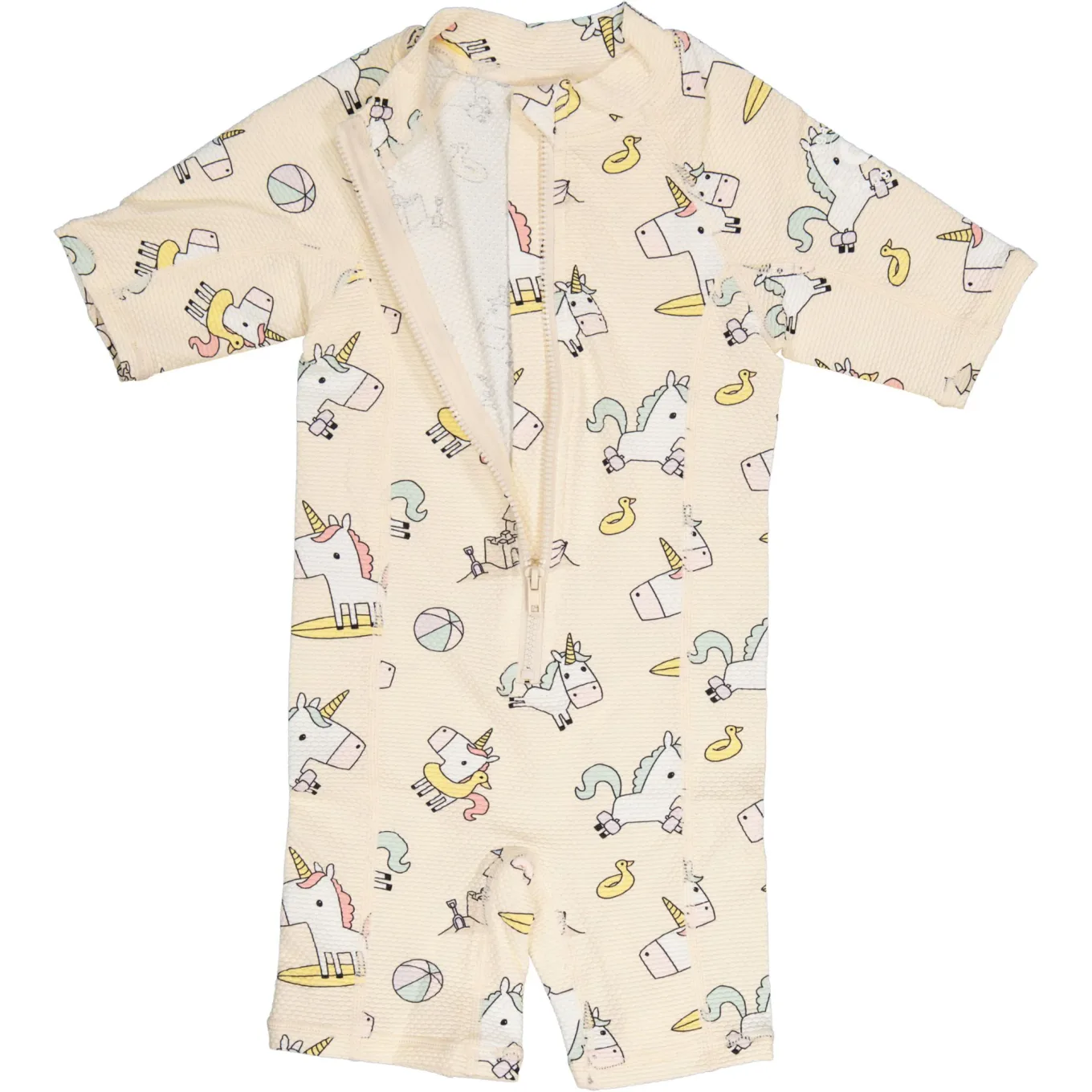 Geggamoja UV Dräkt Beige Unicorn 50+ 122/128 Geggamoja