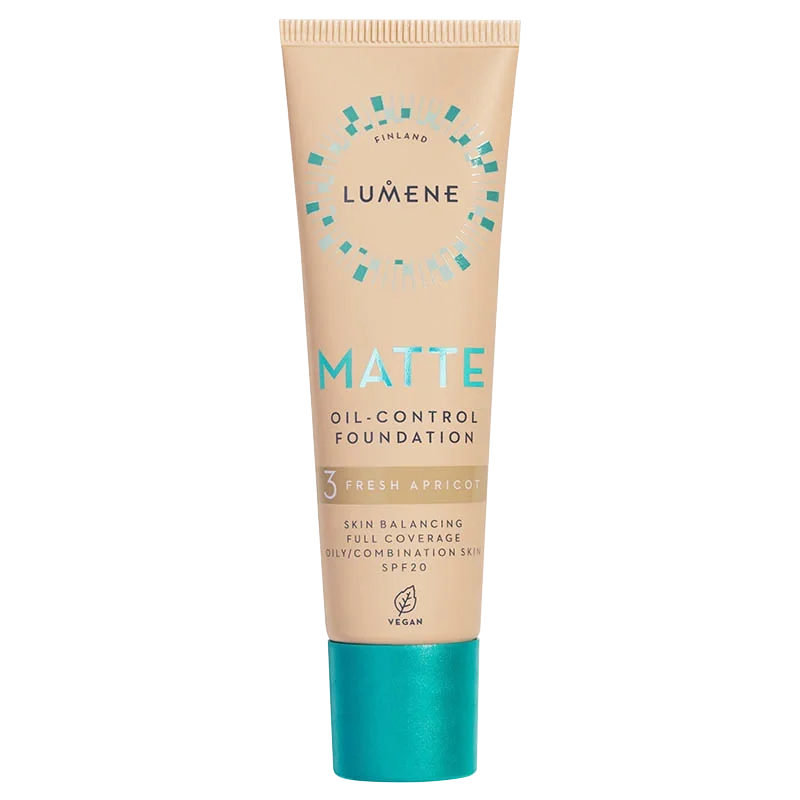Lumene Matte Oil-Control Foundation SPF 20, 30 ml 3 Fresh Apricot Lumene