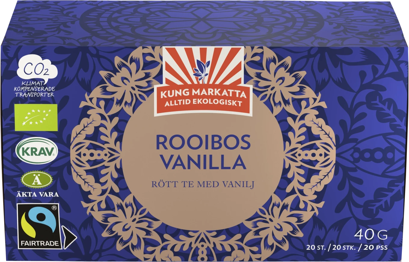 Kung Markatta Te Rooibos Vanilj Krav FT 20 påsar Kung Markatta
