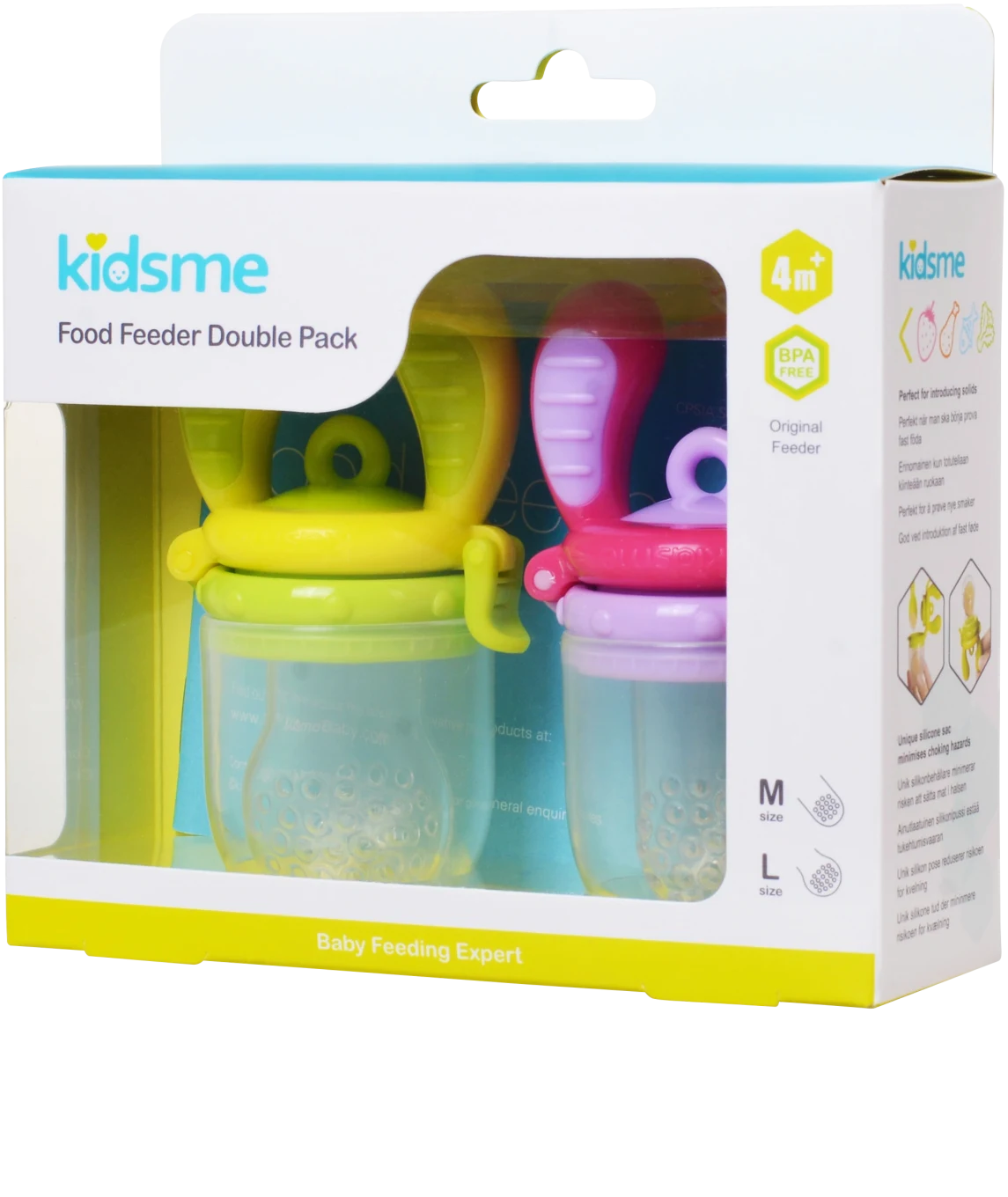 Kidsme Food Feeder 2-pack Lime/Lavendel Kidsme
