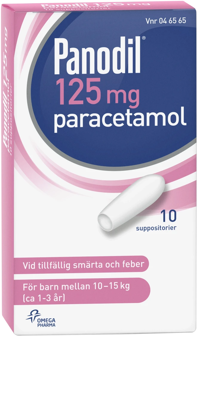 Panodil suppositorium 125 mg 10 st Panodil