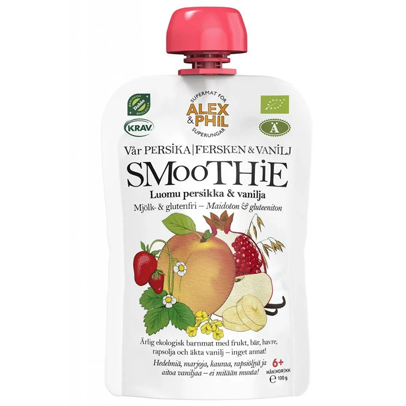 Alex & Phil Vår Persika- & Vaniljsmoothie 100 g Alex & Phil