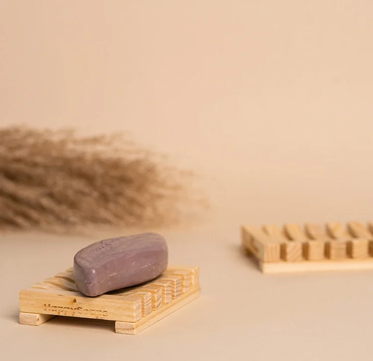 HappySoaps Shampoo Bar & Soap Holder Bambu HappySoaps