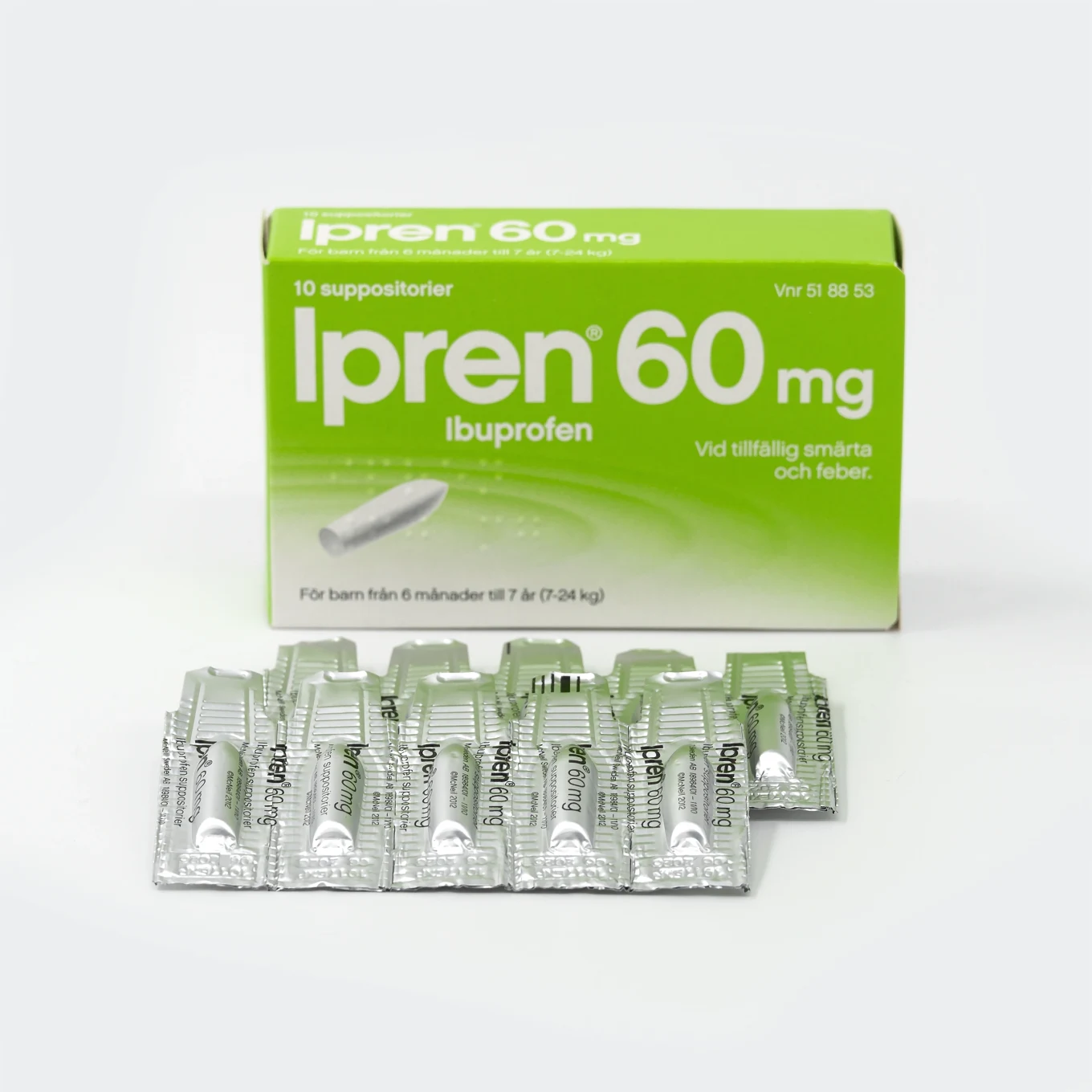 Ipren suppositorium 60 mg 10 st Ipren