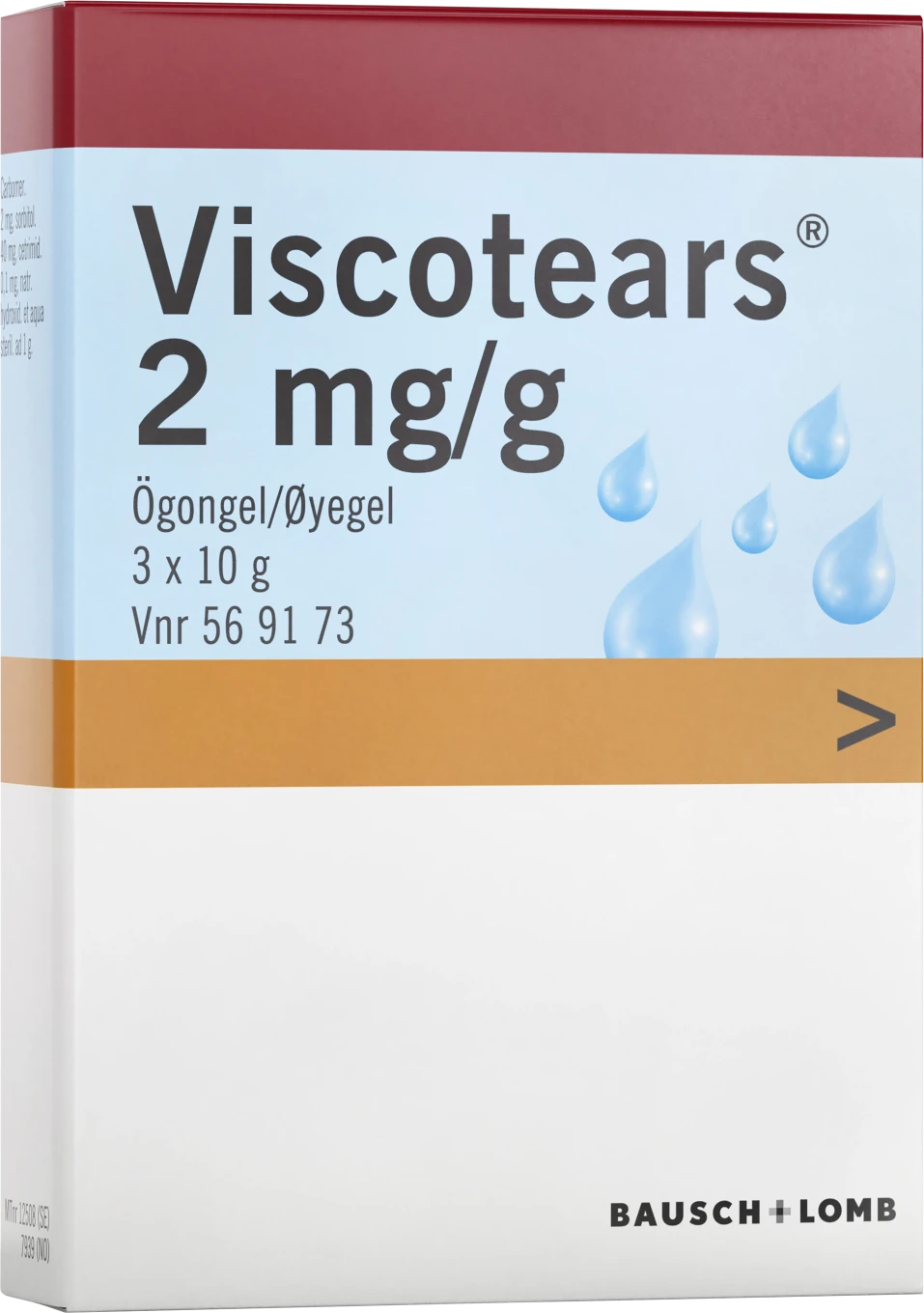 Viscotears ögongel 2 mg/g 3x10 g Viscotears