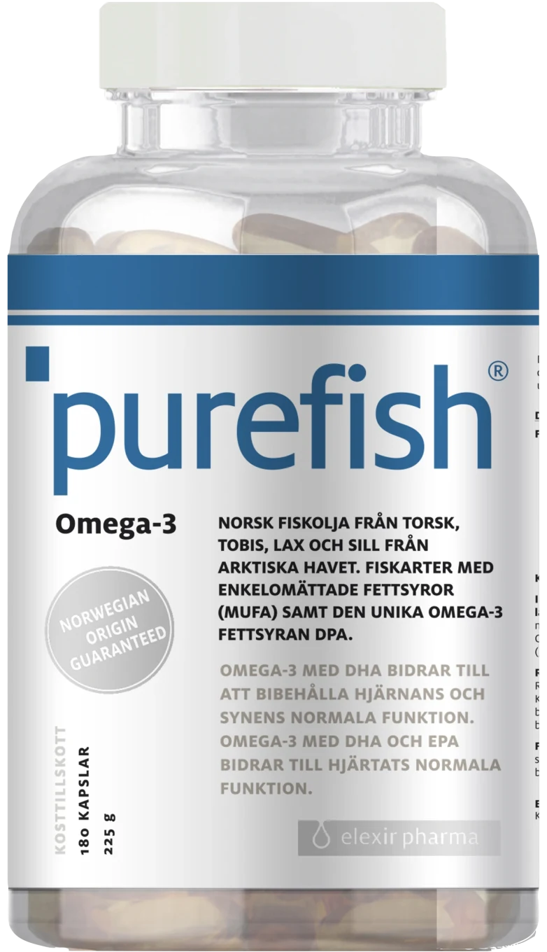 Elexir Pharma Purefish Omega-3 180 kapslar Elexir Pharma