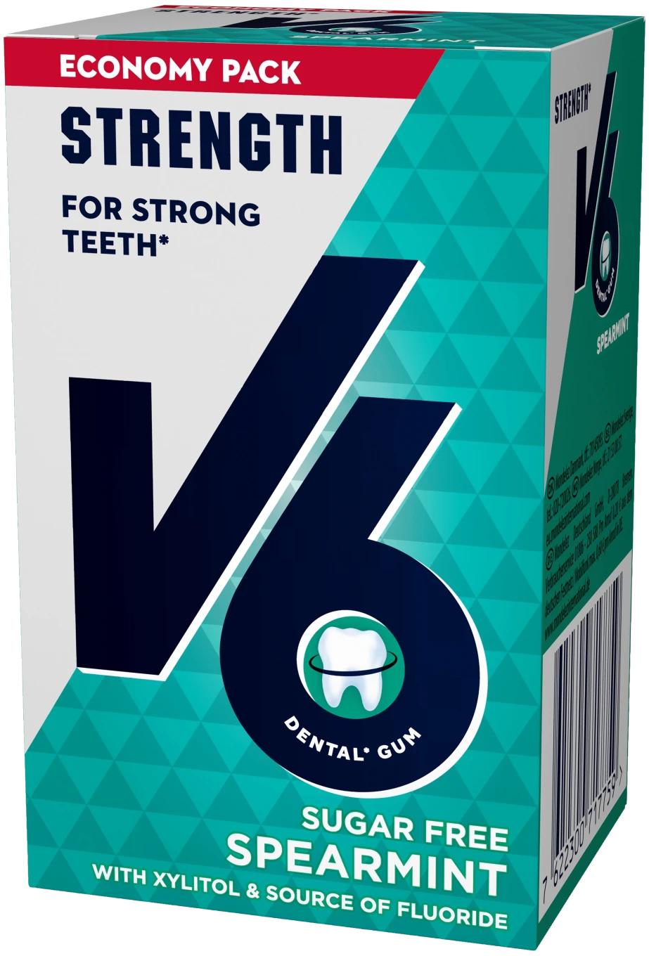 V6 Strength Spearmint tuggummi 70 g V6
