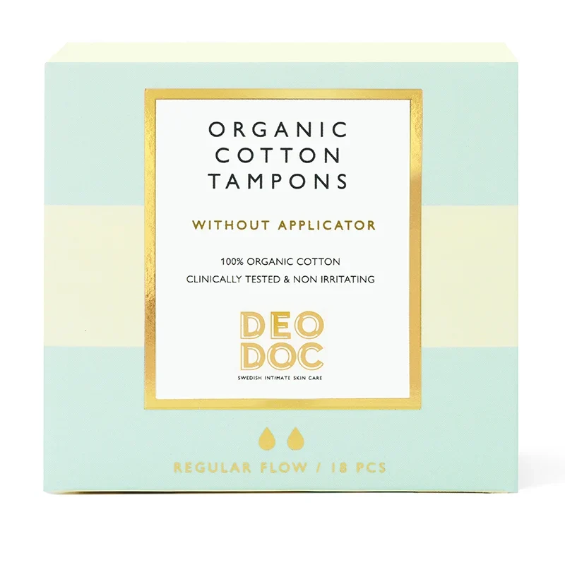 DeoDoc Ekologisk Bomullstampong Normal utan Applikator 18 st DeoDoc