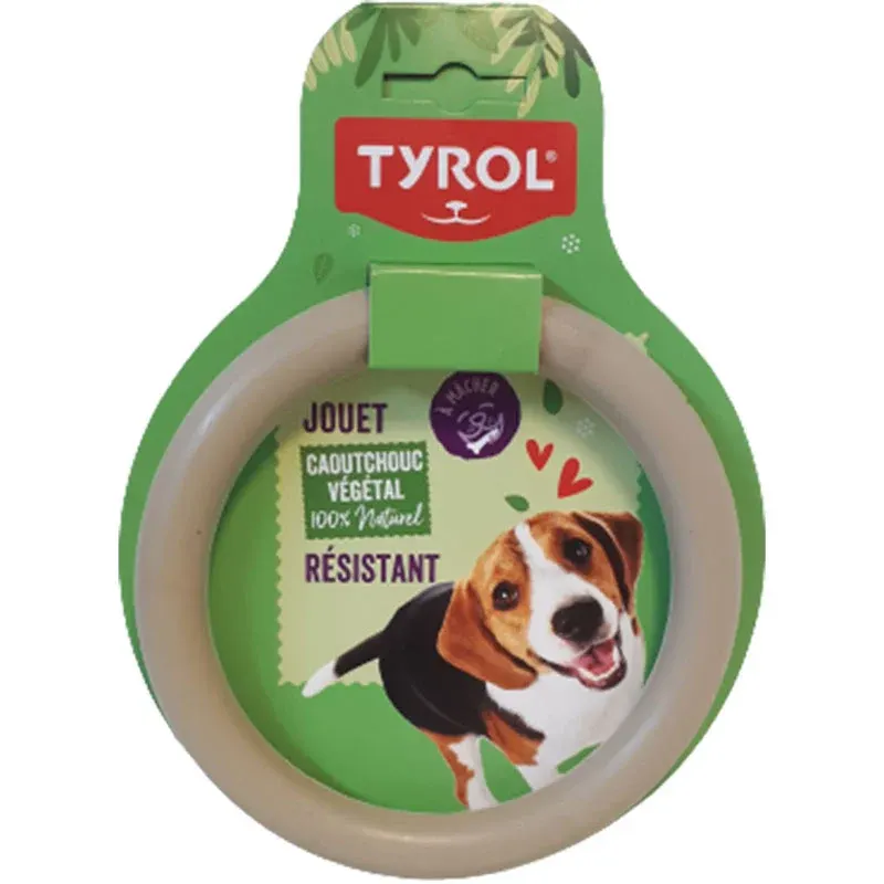 Tyrol Hundleksak Ring Naturgummi 14,5 cm Tyrol