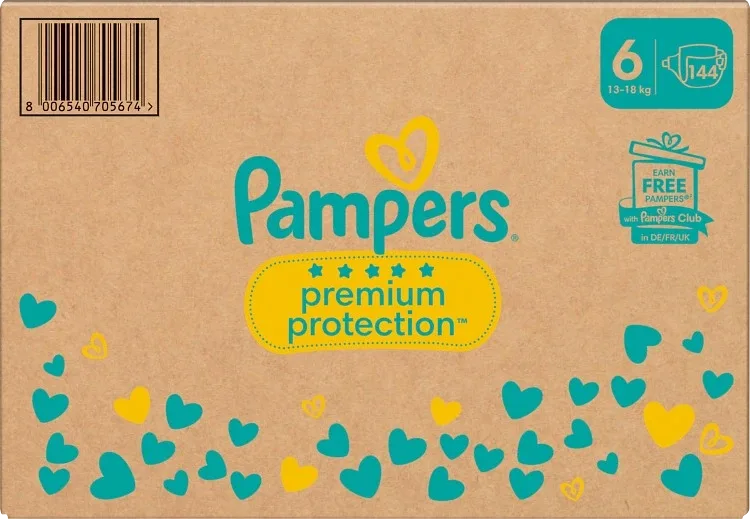 Pampers Premium Protection S6 13kg+ 144st Pampers